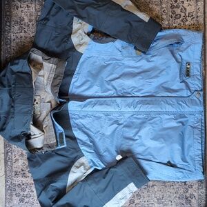 Roxy Heavy Weather Series Blue and Gray Jacket W/ Hood